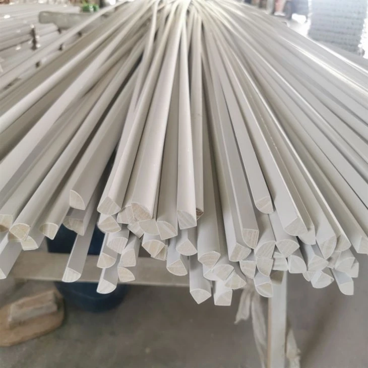 Fashion White Gesso Coated Wood Small Mouldings Shoe Or Quarter Round For Baseboard