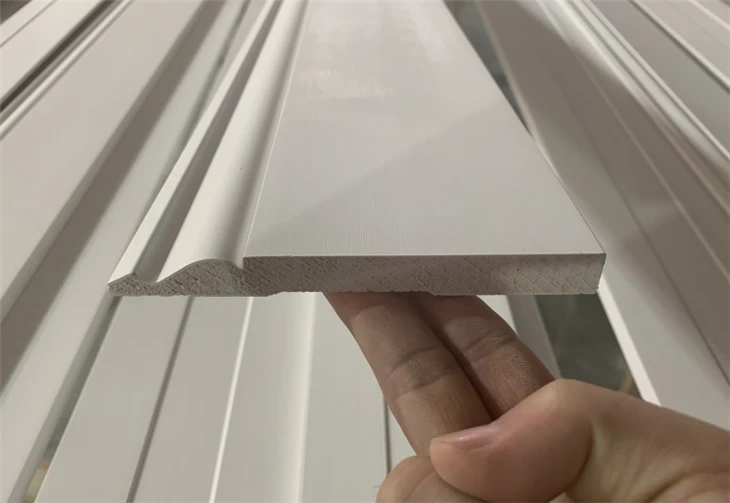 White Primed Wood Trim Mouldings Base Board